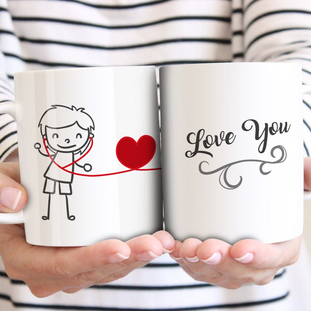 2 tazas "Love You"