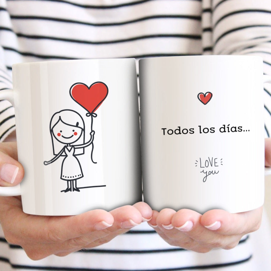 2 tazas "Todos los días, todavía muero por ti"