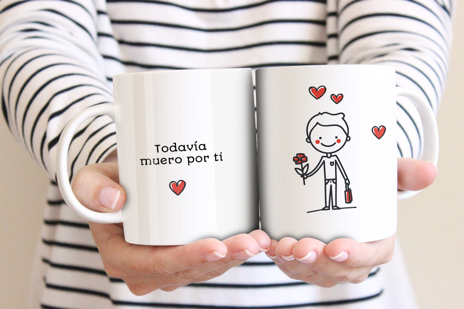 2 tazas "Todos los días, todavía muero por ti"