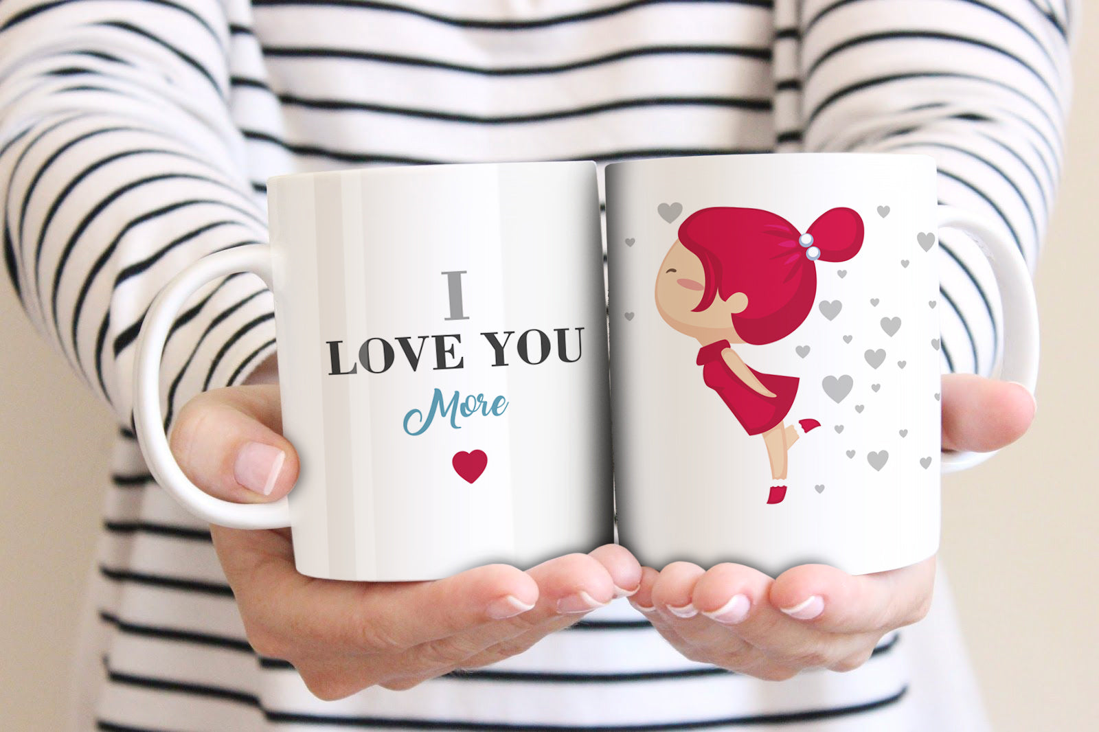 2 tazas "I love you princess, I love you more"