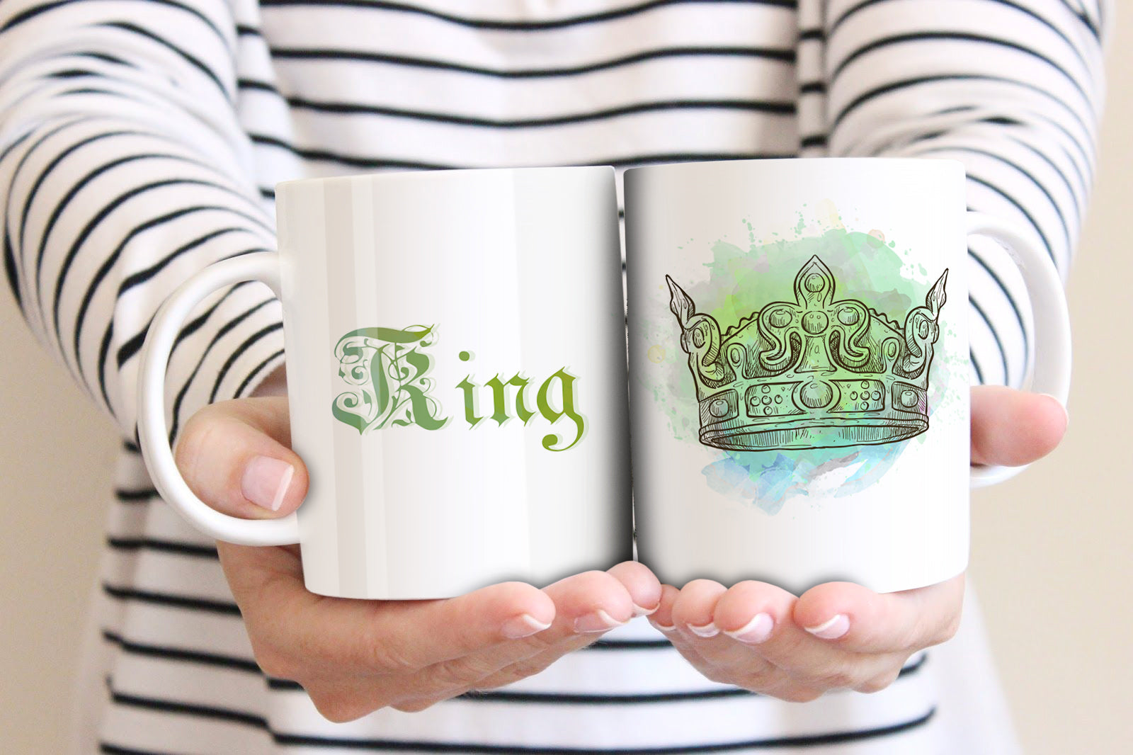2 tazas "Color Queen & King"