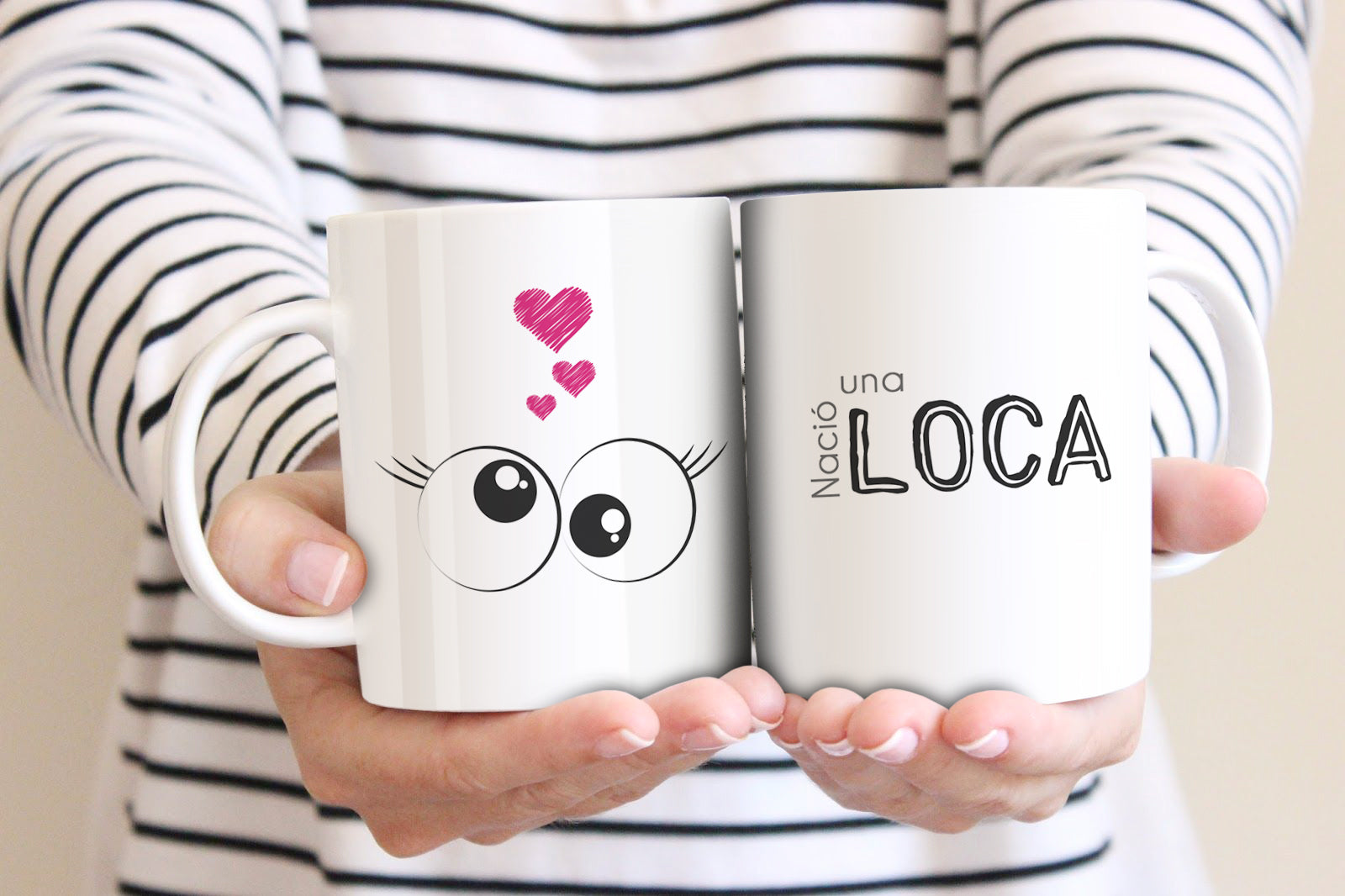 2 tazas "Para cada loco, nació una loca""
