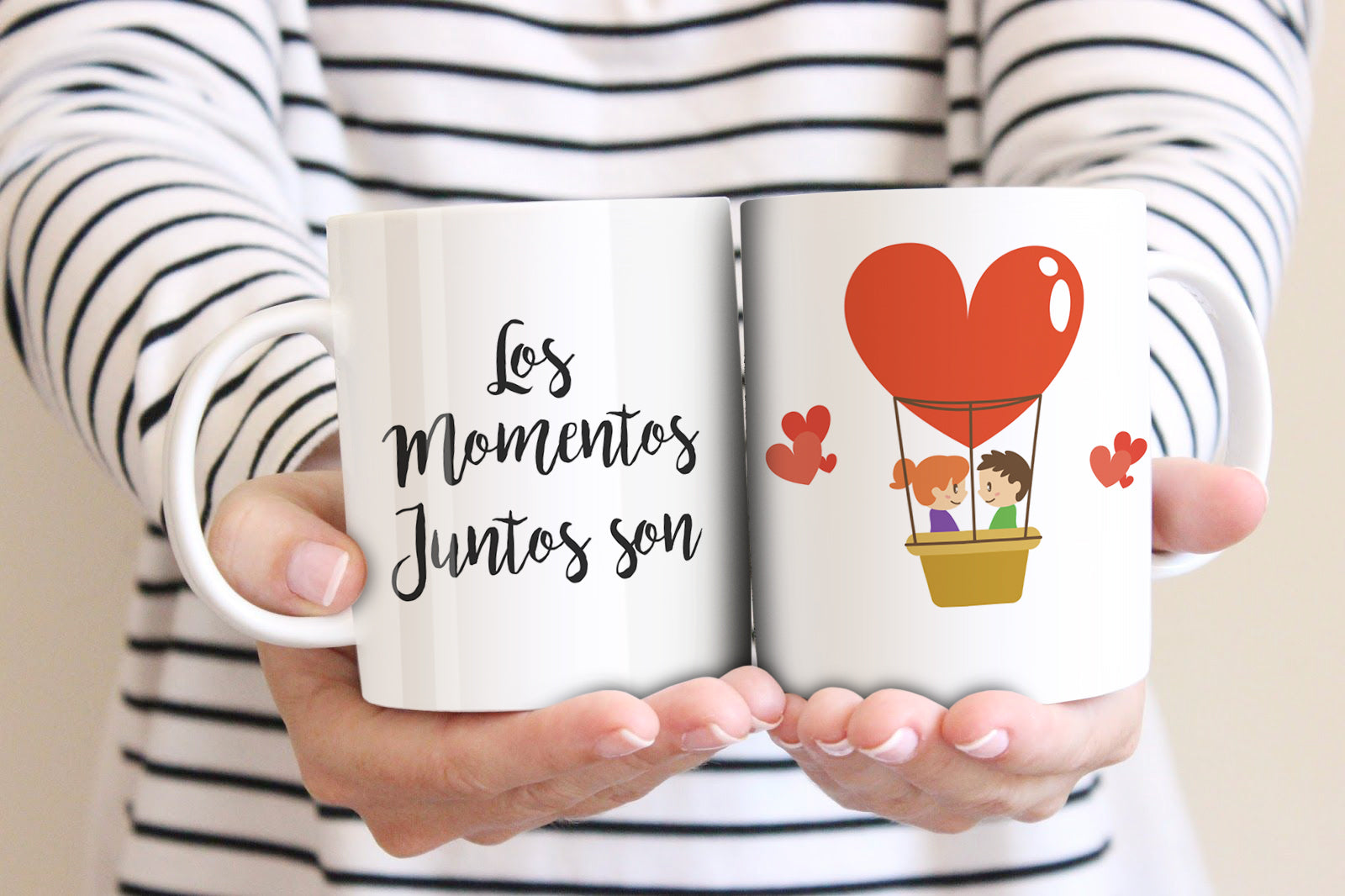 2 tazas "Los momentos juntos son los mejores"