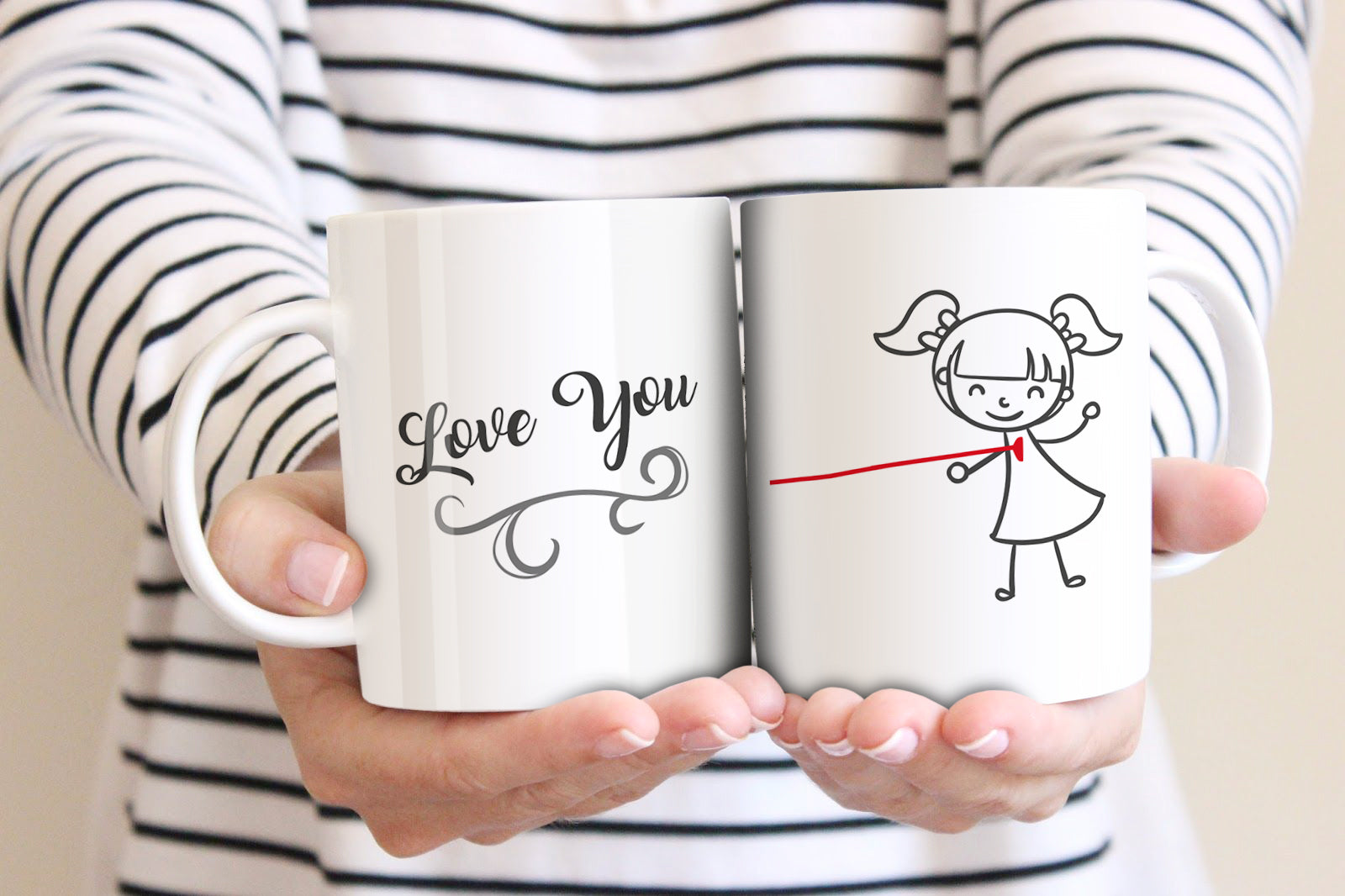 2 tazas "Love You"
