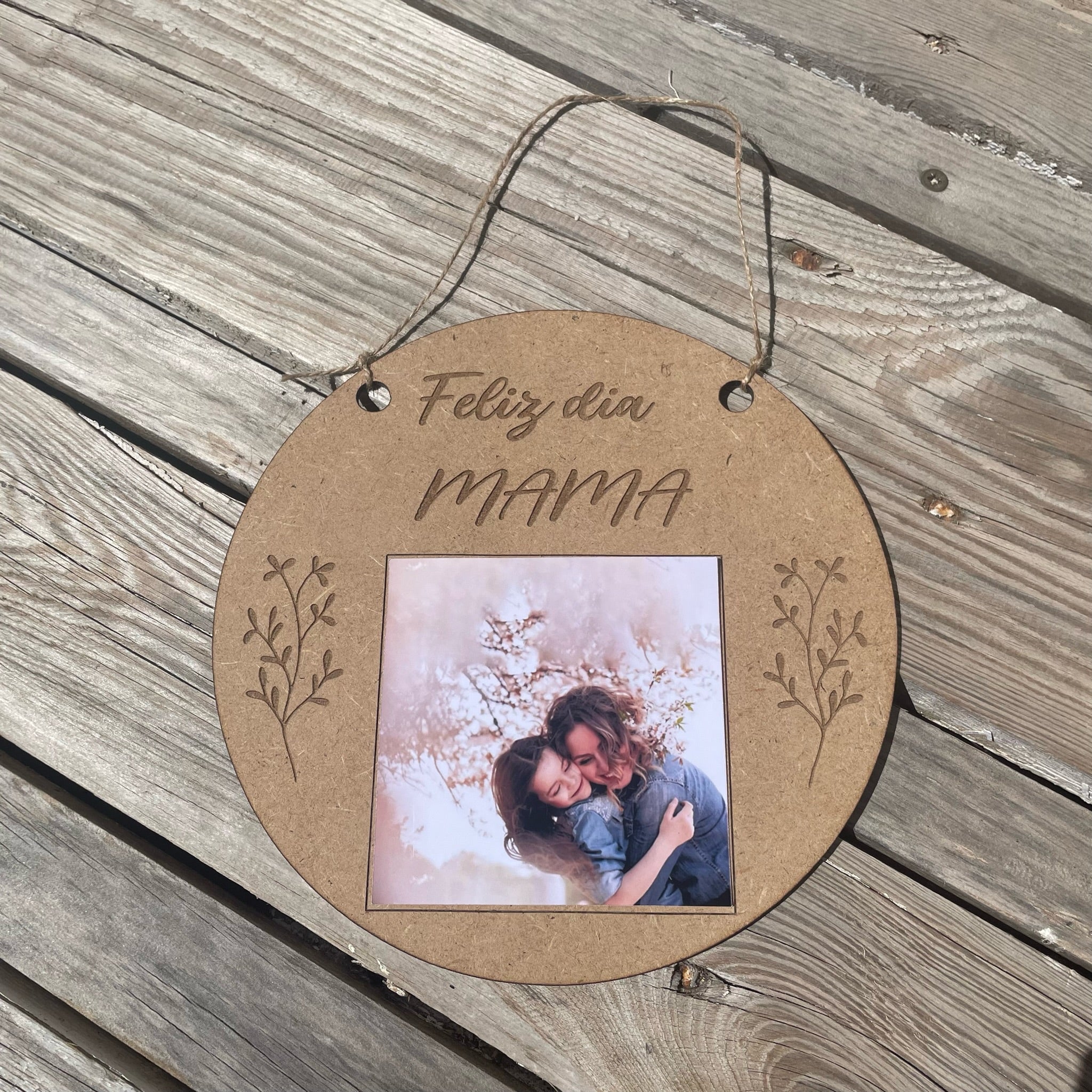 Placa para felicitar a mama con foto