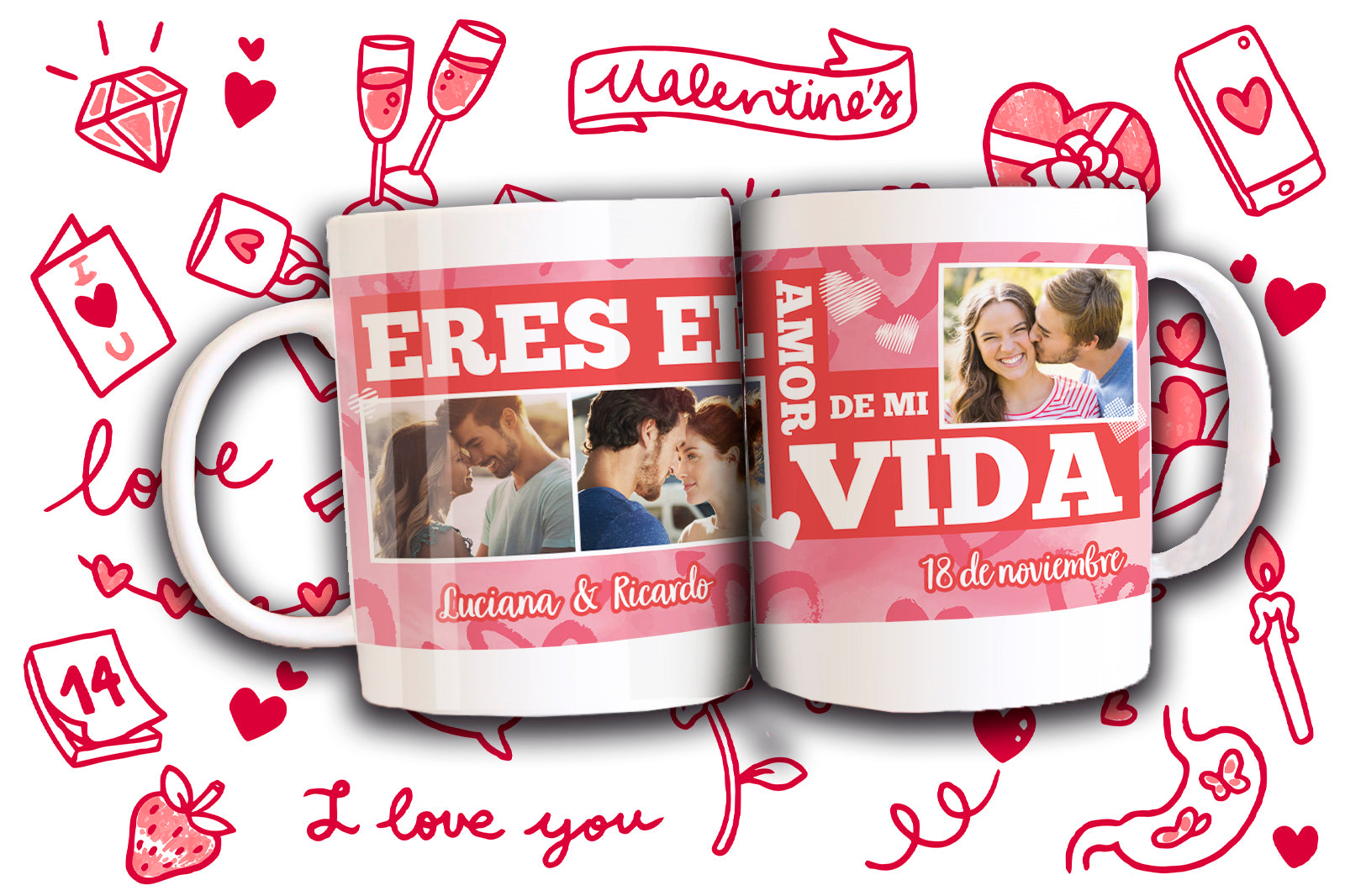 Taza Collage amor de mi vida
