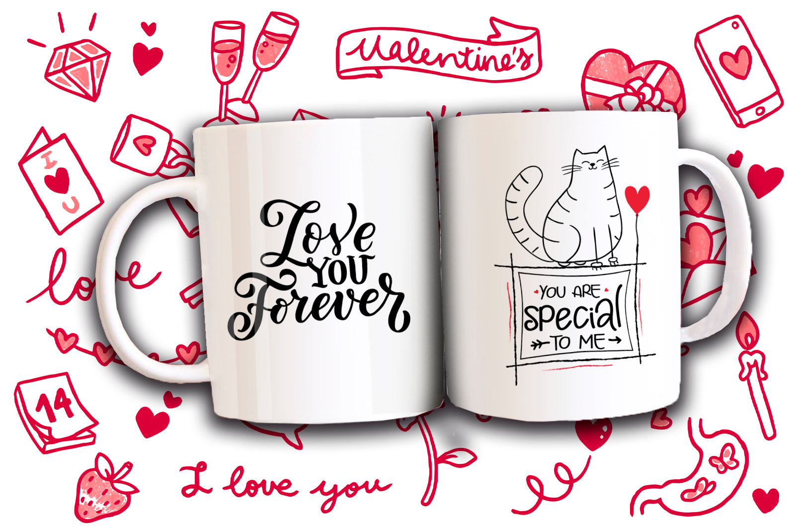 Taza San Valentín con Gatitos Adorables 5