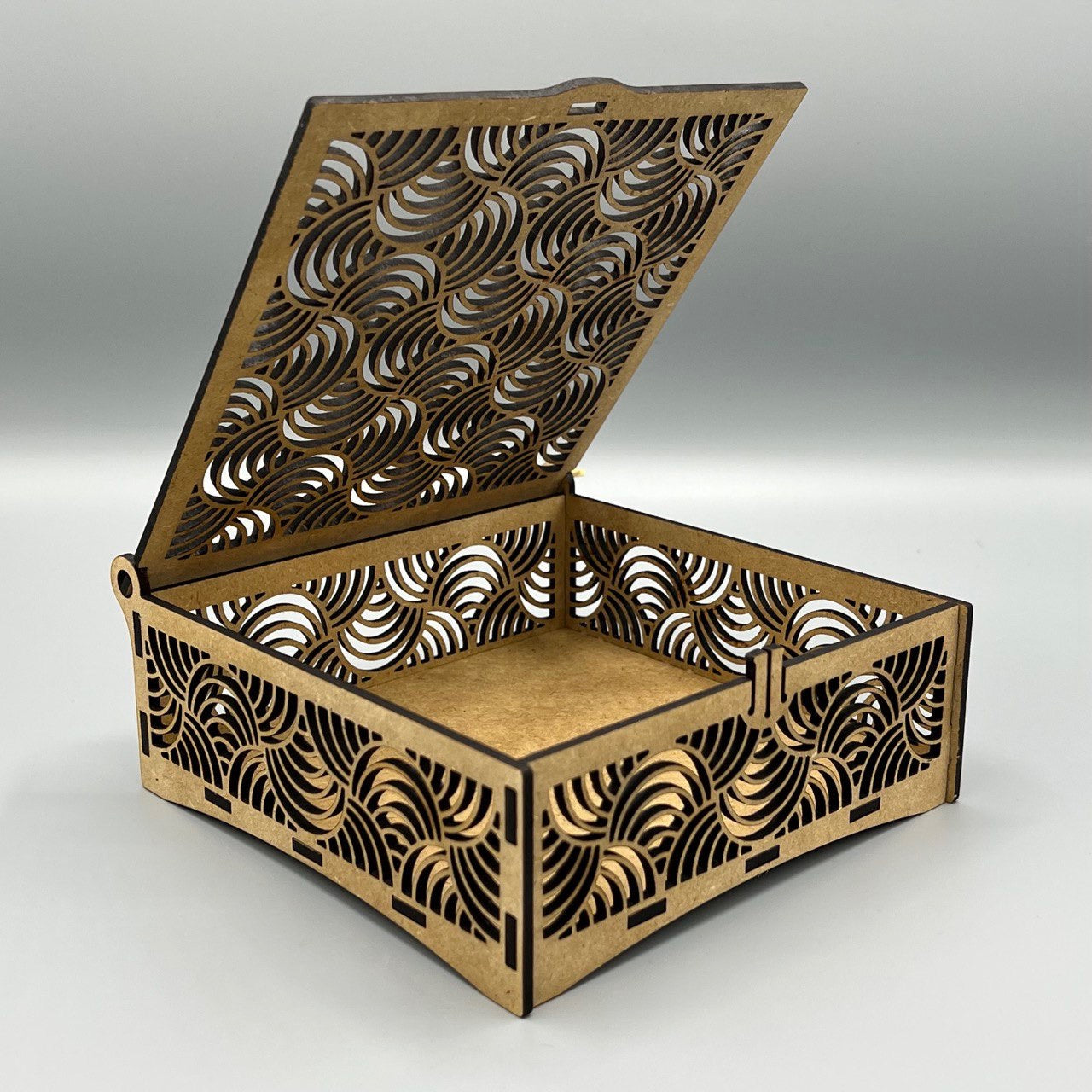 Caja para regalos con tapa abatible
